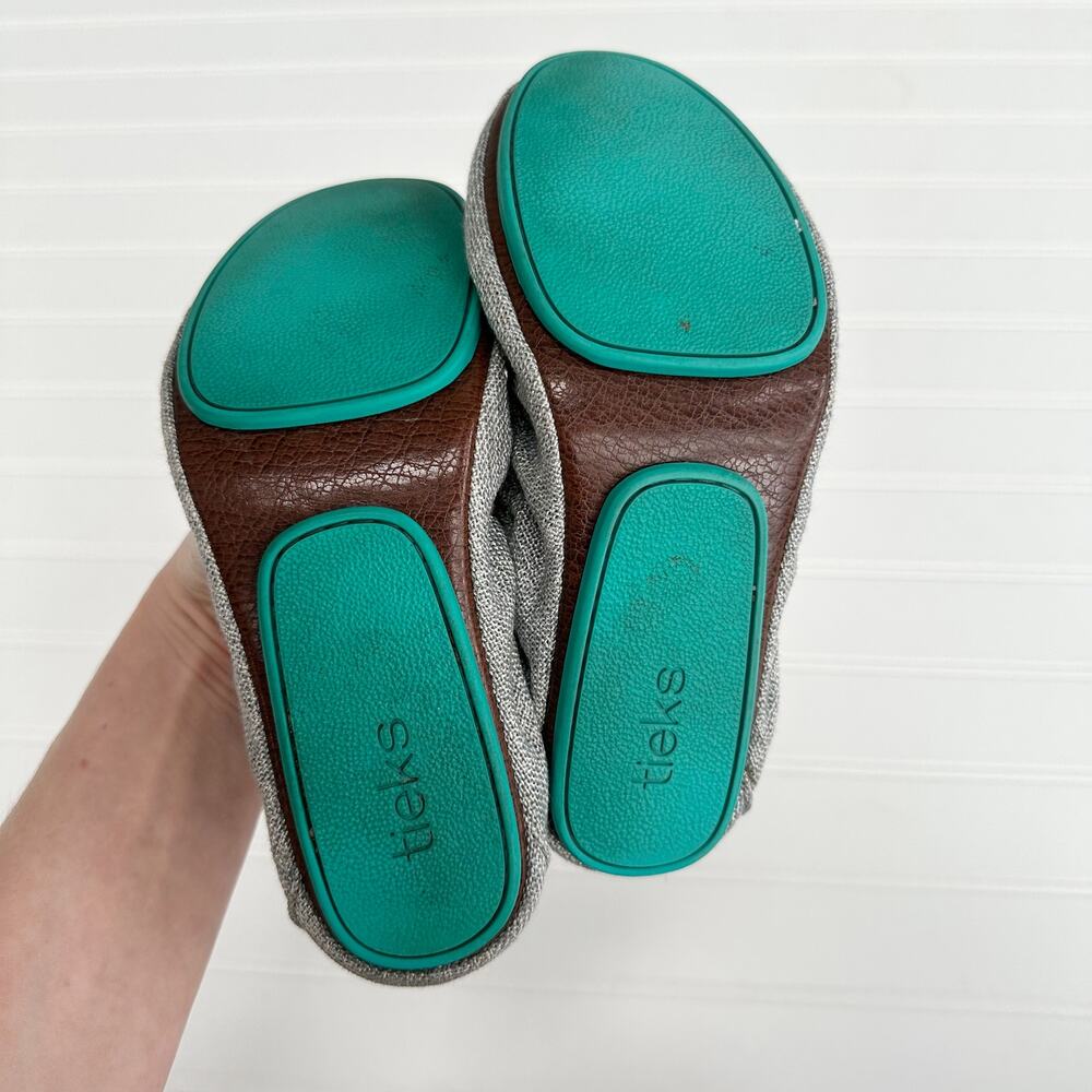 Tieks Gray and Teal Flats - Picture 6 of 9
